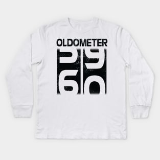 Oldometer Happy Birthday 60 Years Old Was Born In 1960 To Me You Papa Dad Mom Brother Son Husband Kids Long Sleeve T-Shirt